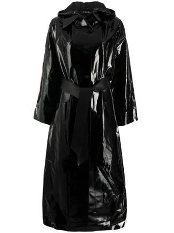 Kassl Editions Belted Single Breasted Coat - Black