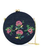 Serpui Embroidered Shoulder Bag - Blue