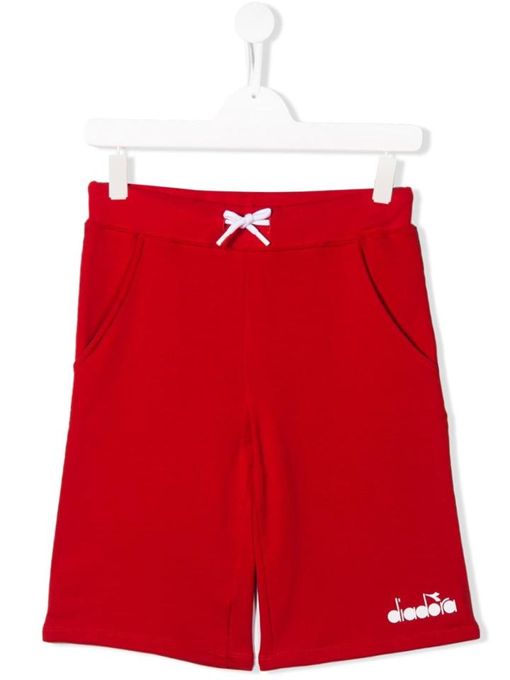 Diadora Junior Drawstring Shorts - Red