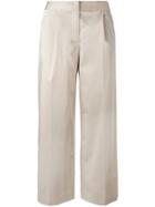 Boutique Moschino Cropped Trousers - Nude & Neutrals