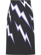 Prada Lightning Print Skirt - Purple
