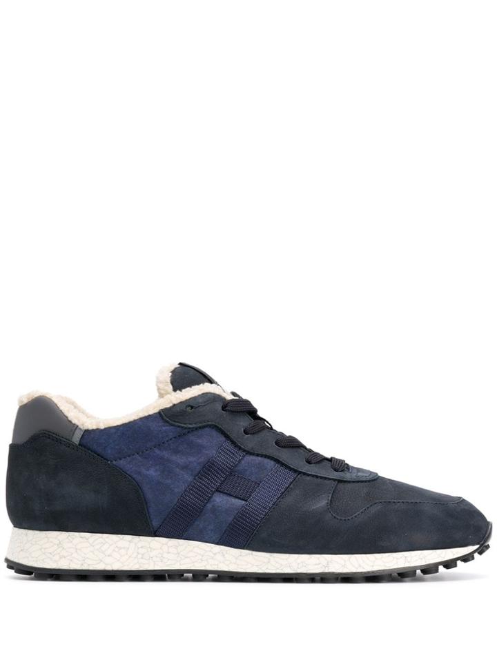 Hogan Colour Block Lined Sneakers - Blue