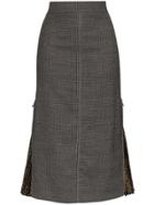Fendi Fendi Skrt Midi Logo Pleat - Grey