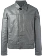 Prada Buttoned Jacket, Men's, Size: 50, Grey, Lamb Skin