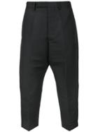 Rick Owens Cropped Astaires Woven Pants - Black