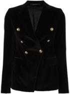 Tagliatore Double Breasted Jacket, Women's, Size: 44, Black, Cotton/cupro