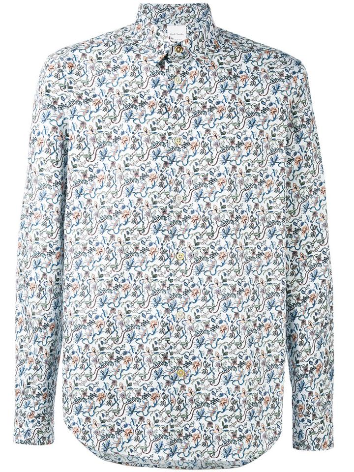 Paul Smith - Floral Print Shirt - Men - Cotton - M, White, Cotton