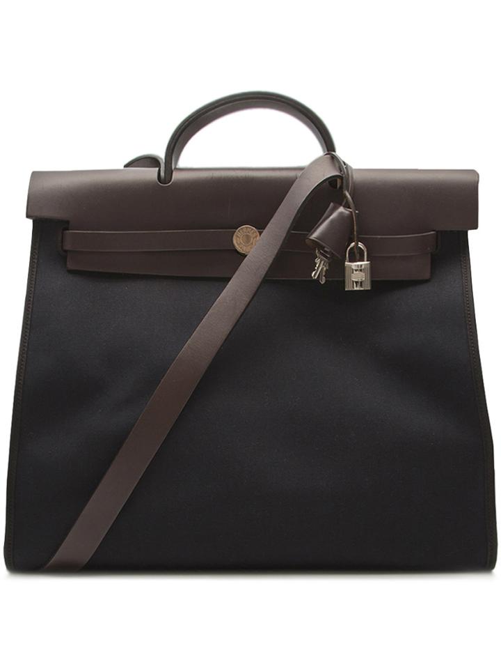 Hermès Vintage Herbag Canvas Tote Bag - Blue
