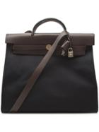 Hermès Vintage Herbag Canvas Tote Bag - Blue
