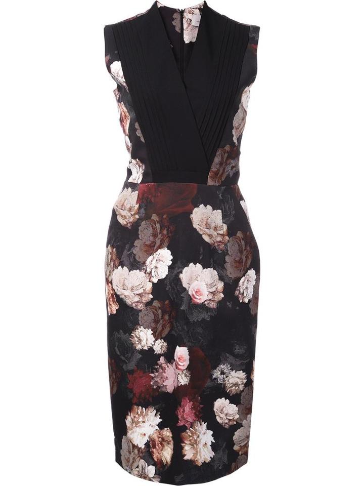 Preen By Thornton Bregazzi 'neta' Floral Dress, Women's, Size: Medium, Black, Viscose/spandex/elastane