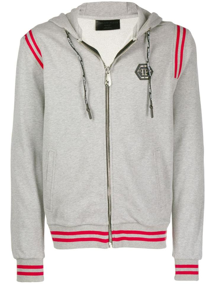 Philipp Plein Teddy Bear Zip-up Hoodie - Grey