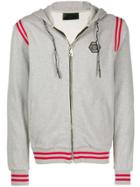 Philipp Plein Teddy Bear Zip-up Hoodie - Grey
