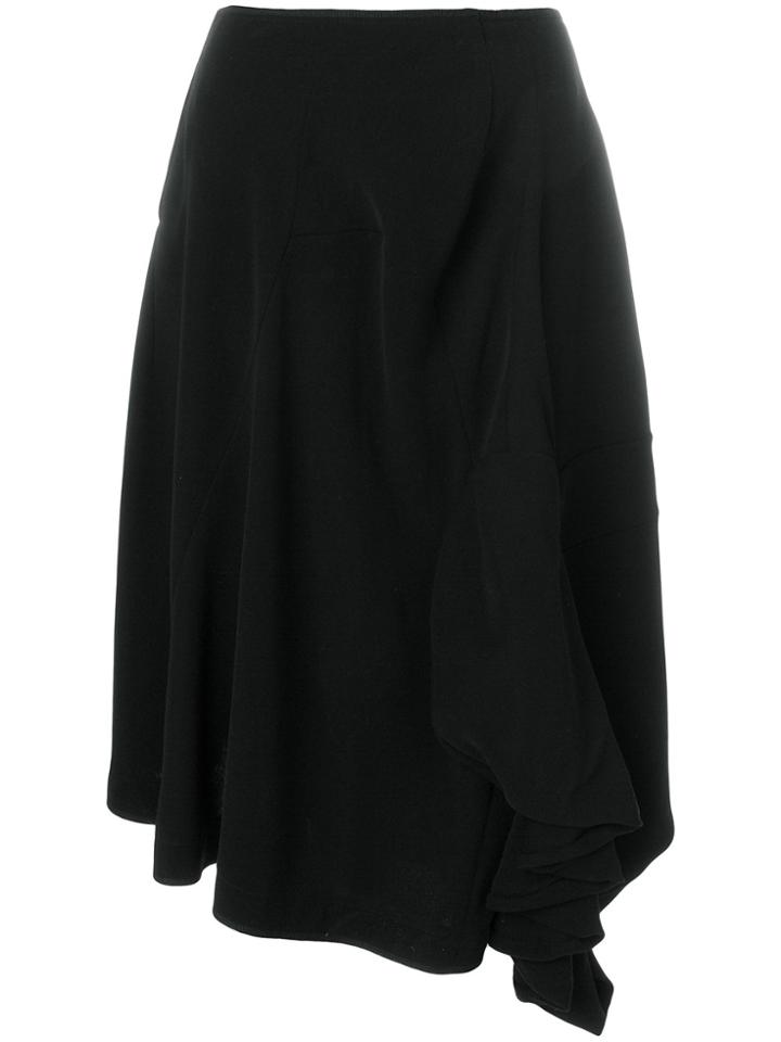 Comme Des Garçons Vintage Deconstructed Midi Skirt - Black