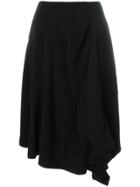 Comme Des Garçons Vintage Deconstructed Midi Skirt - Black