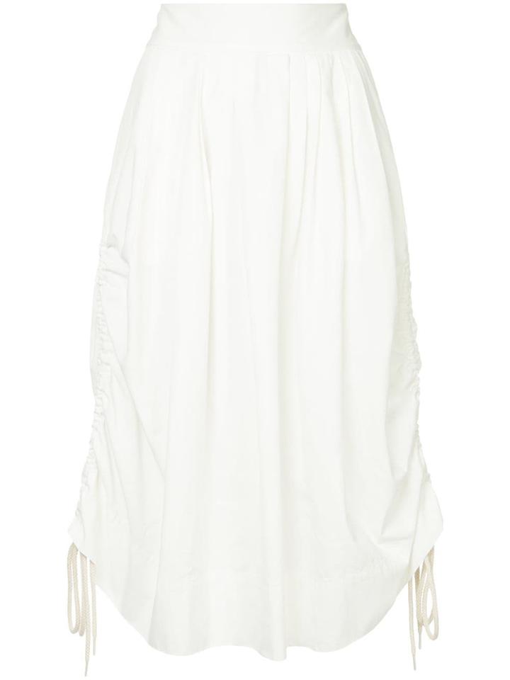 Bassike Canvas Drawstring Detail Skirt - White