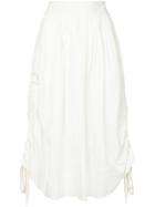 Bassike Canvas Drawstring Detail Skirt - White
