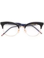 Thom Browne - Cat Eye Glasses - Unisex - Acetate/metal (other) - One Size, Black, Acetate/metal (other)