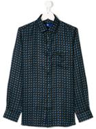 Stefano Ricci Kids Teen Aeroplane Motif Shirt - Blue