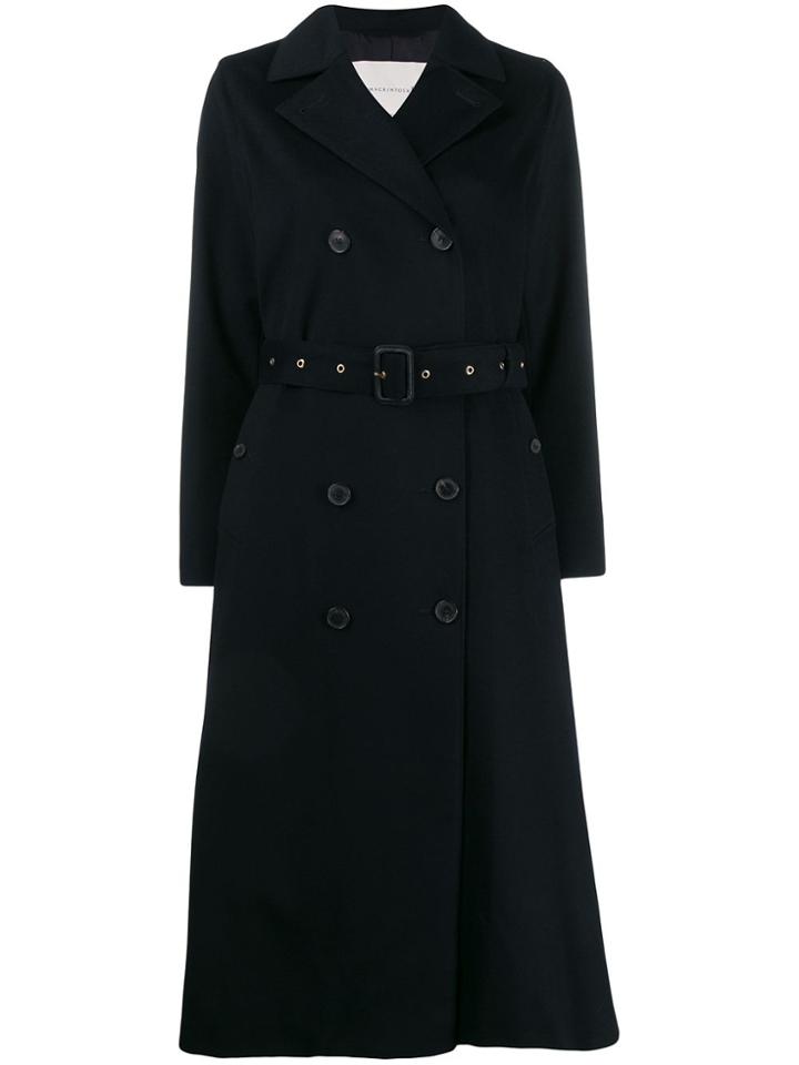 Mackintosh Montrose Navy Storm System Cashmere Long Trench Coat