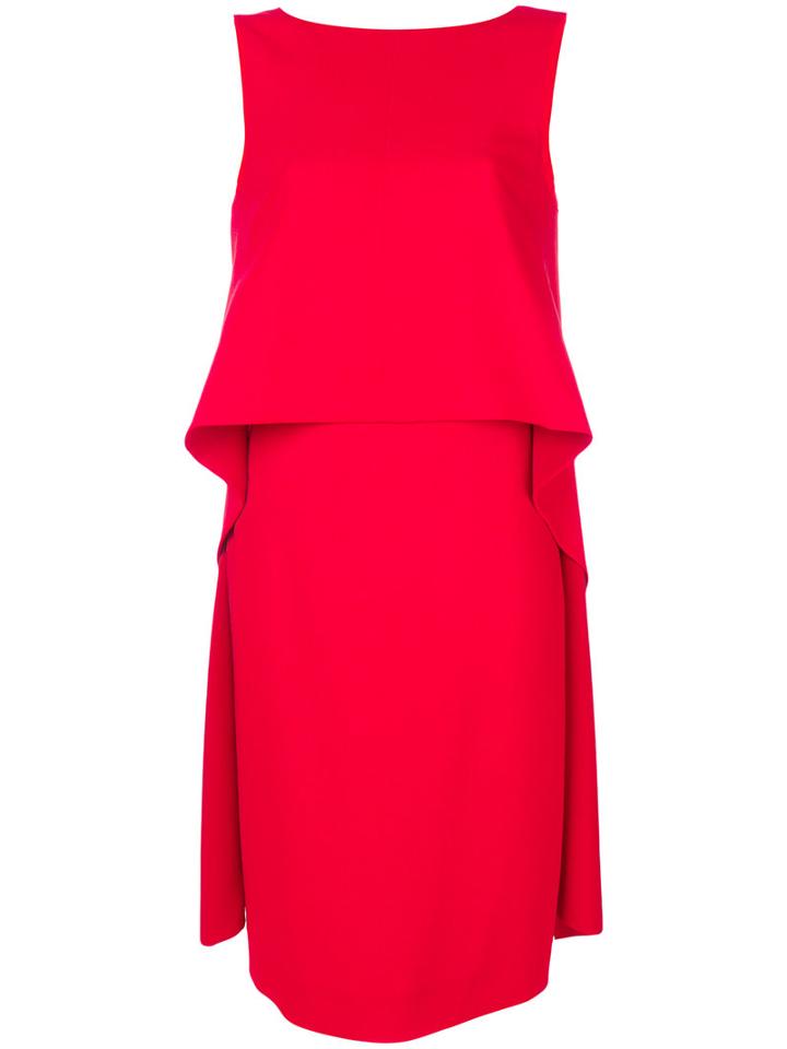 Givenchy - Shift Flared Dress - Women - Silk/elastodiene/viscose - 38, Red, Silk/elastodiene/viscose