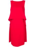 Givenchy - Shift Flared Dress - Women - Silk/elastodiene/viscose - 38, Red, Silk/elastodiene/viscose