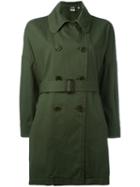 Aspesi Belted Trench Coat, Women's, Size: Medium, Green, Cotton