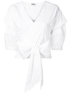 Liu Jo Belted Wrap Top - White