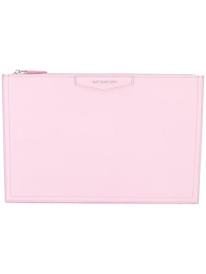 Givenchy Envelope Clutch, Women's, Pink/purple, Leather