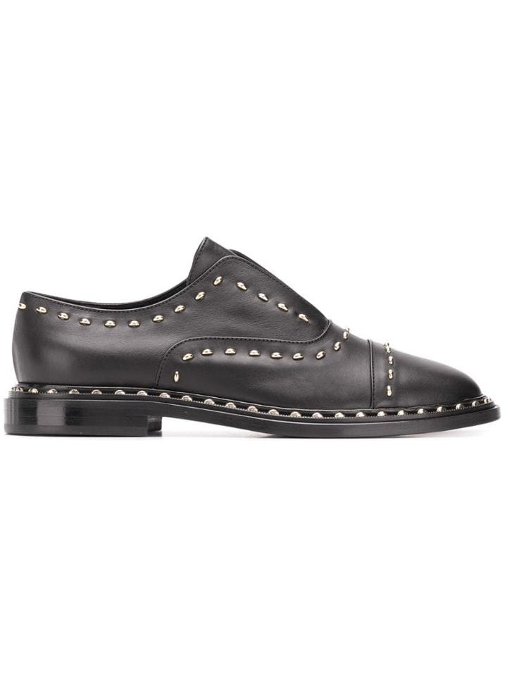 Agl Stud Embellished Loafers - Black
