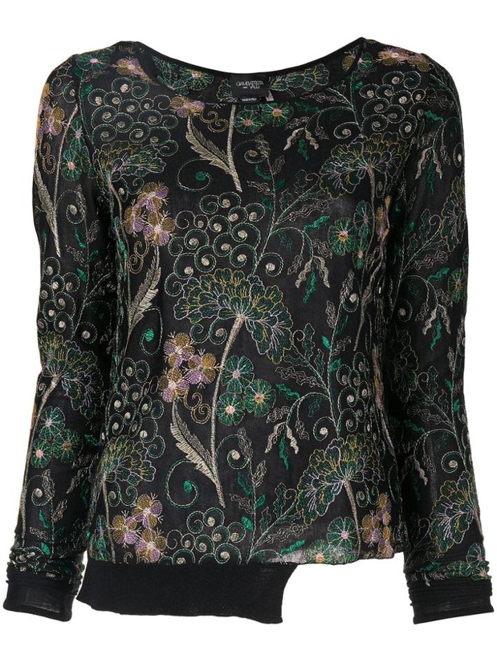 Giambattista Valli Floral Embroidered Sweatshirt - Black