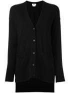 Dkny High Low Hem Cardigan, Women's, Size: Medium, Black, Nylon/viscose/wool