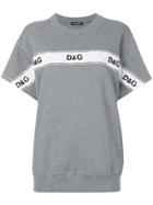 Dolce & Gabbana Sequinned Short-sleeved Sweatshirt - Grey
