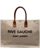 Saint Laurent Rive Gauche Large Noe Tote - Nude & Neutrals