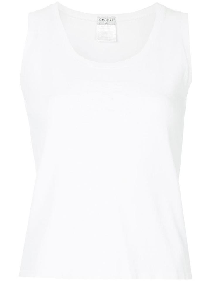 Chanel Pre-owned Embossed Logo Tank - White