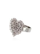 Suzanne Kalan 18k White Gold And Diamond Firework Heart Ring -