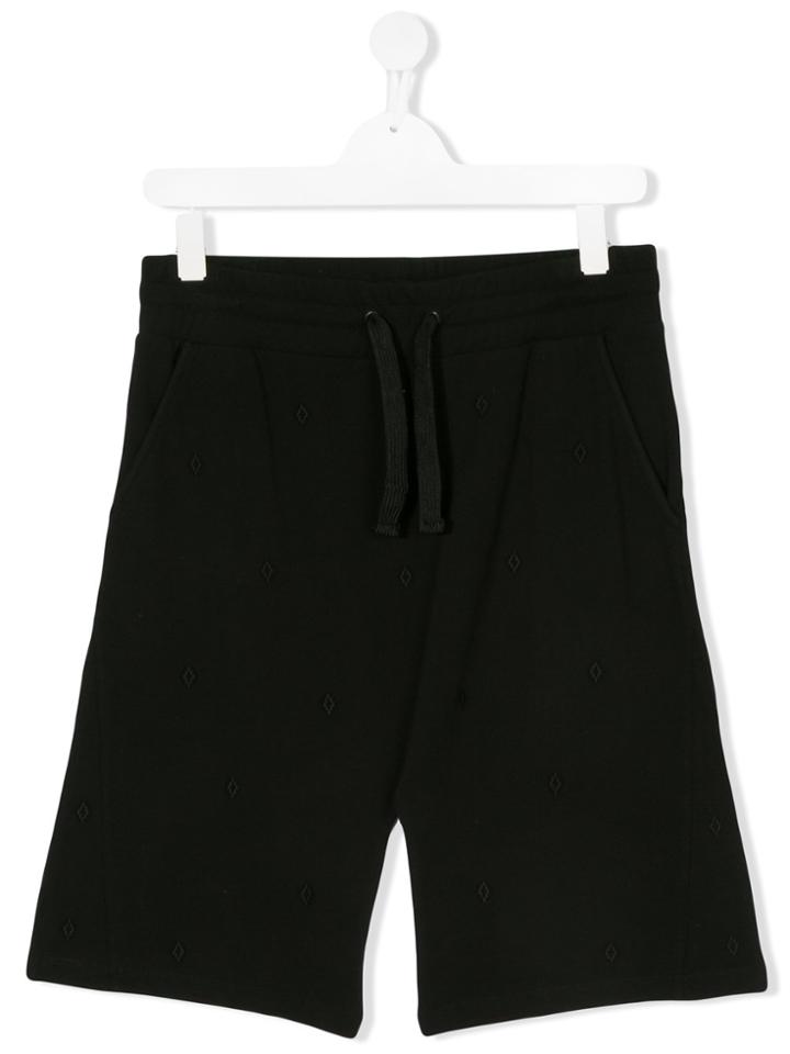 Marcelo Burlon County Of Milan Kids Drawstring Waist Shorts - Black
