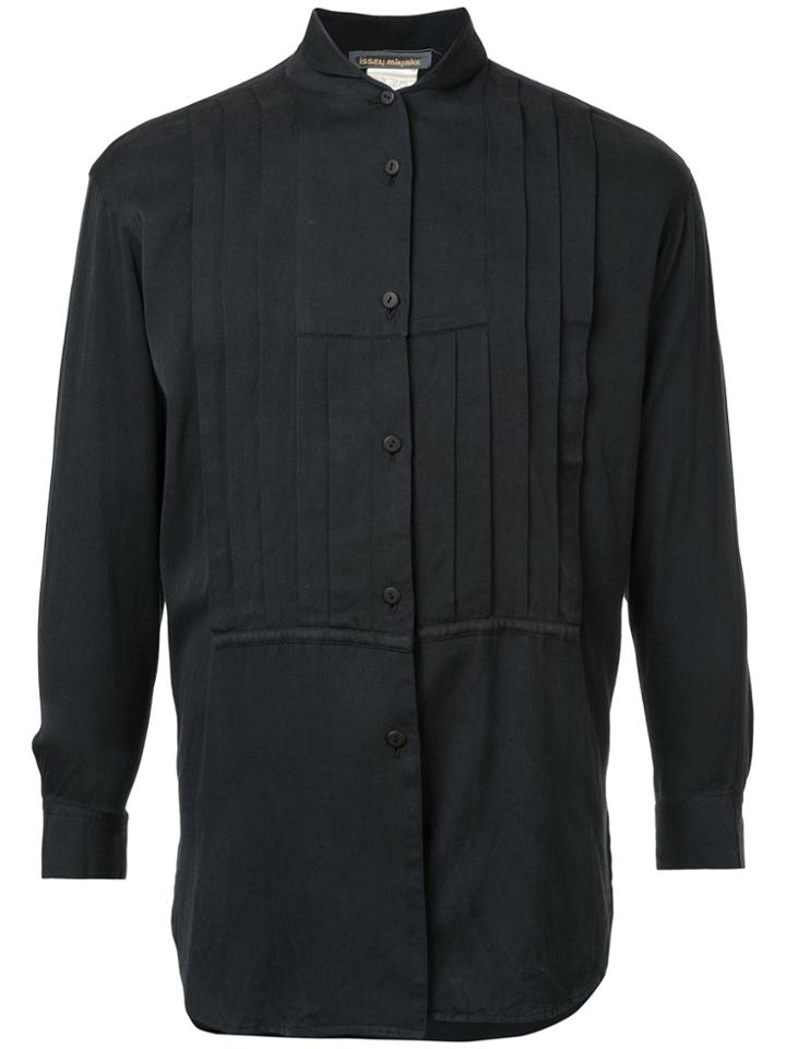 Issey Miyake Vintage Mandarin Collar Shirt - Black