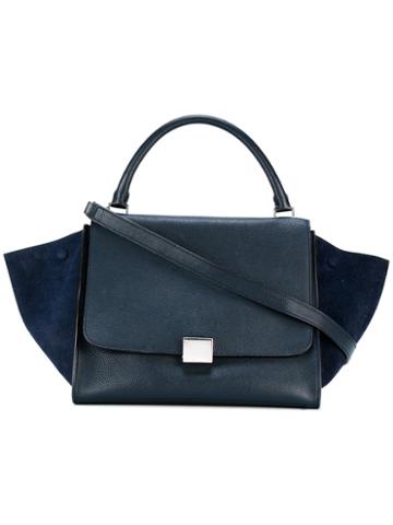 Celine Collard Flap Tote, Blue