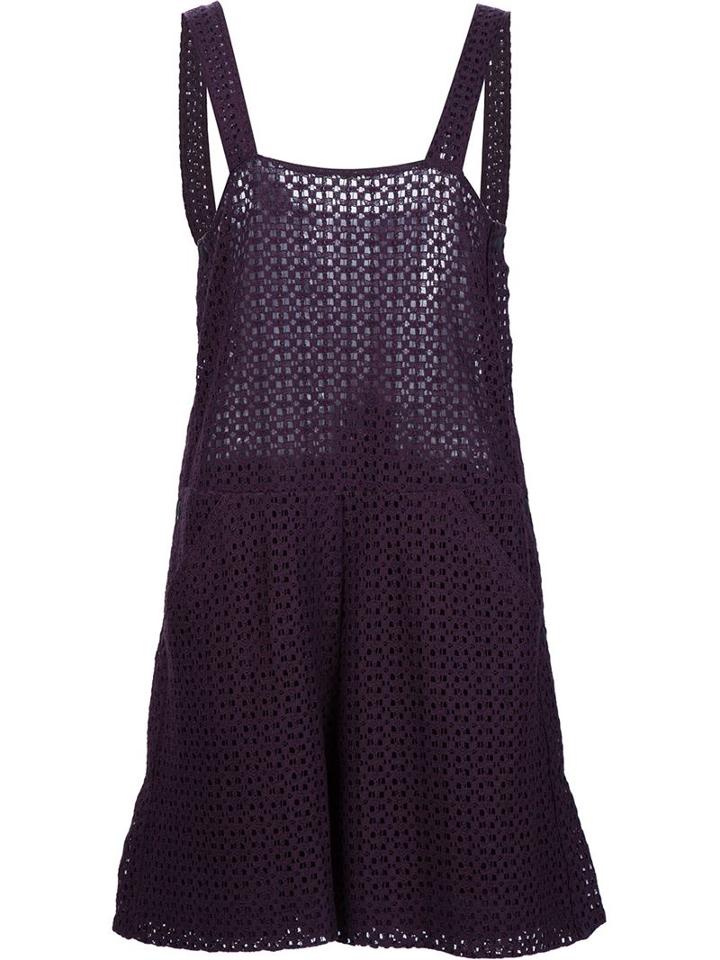 Msgm Eyelet Playsuit, Women's, Size: 38, Pink/purple, Cotton/polyamide