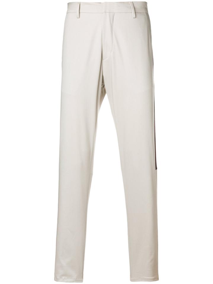 Low Brand Side Stripe Chinos - Nude & Neutrals