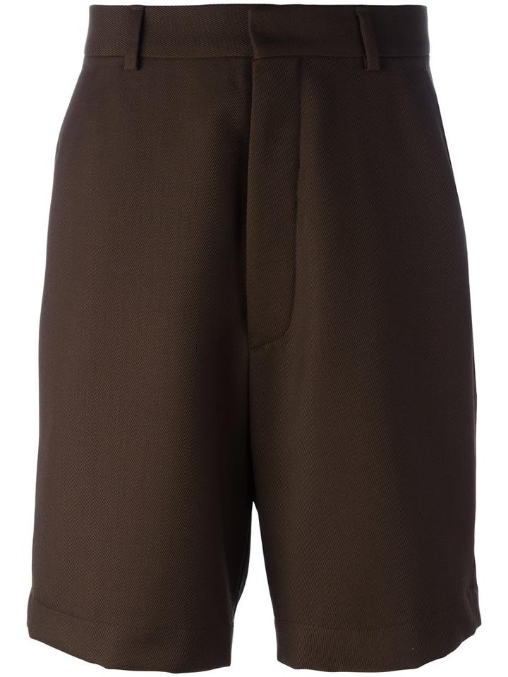 Ami Alexandre Mattiussi - Large Bermuda Shorts - Men - Virgin Wool - 38, Brown, Virgin Wool