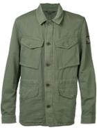 Belstaff - Cargo Pocket Shirt Jacket - Men - Cotton/linen/flax/acetate - 52, Green, Cotton/linen/flax/acetate