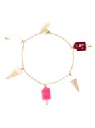 Saint Laurent Ice Cream Charm Bracelet, Women's, Size: Medium, Metallic