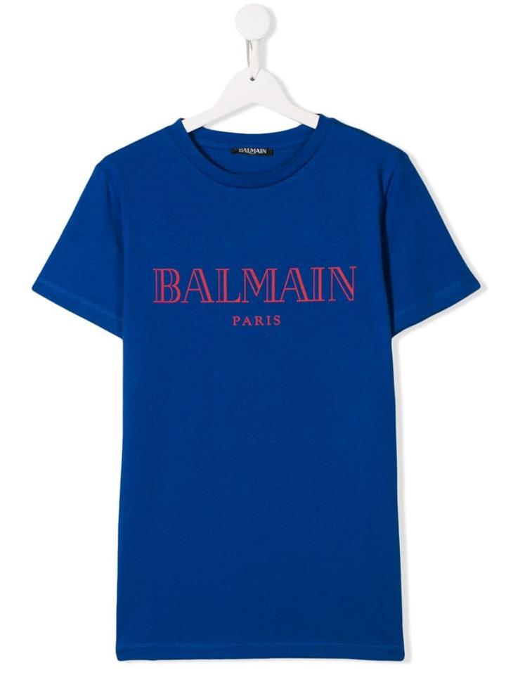 Balmain Kids Logo T-shirt - Blue