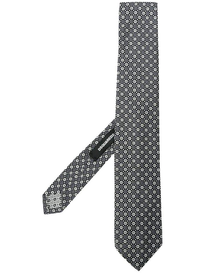 Dsquared2 Geometric Pattern Tie - Blue