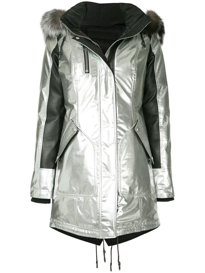 Nicole Benisti Chelsea Parka Coat - Silver