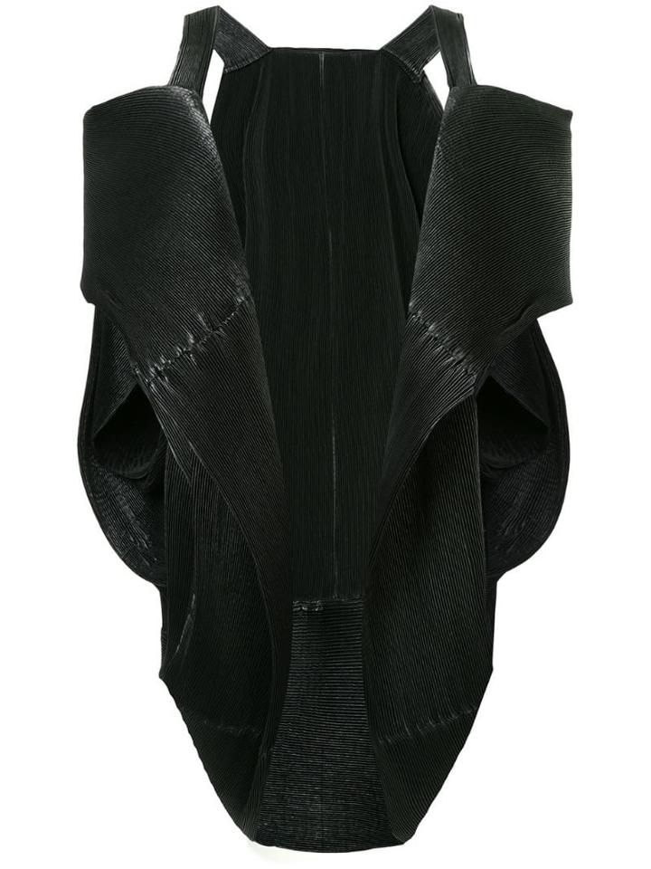 Issey Miyake Pre-owned Sculptural Pleated Jacket - Black