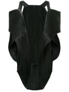 Issey Miyake Pre-owned Sculptural Pleated Jacket - Black