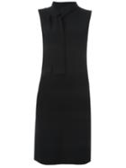 Joseph Bow Tie Collar Dress, Women's, Size: 38, Black, Viscose/acetate/cupro/spandex/elastane