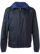 Prada Reversible Hooded Sports Jacket, Men's, Size: 52, Blue, Polyamide